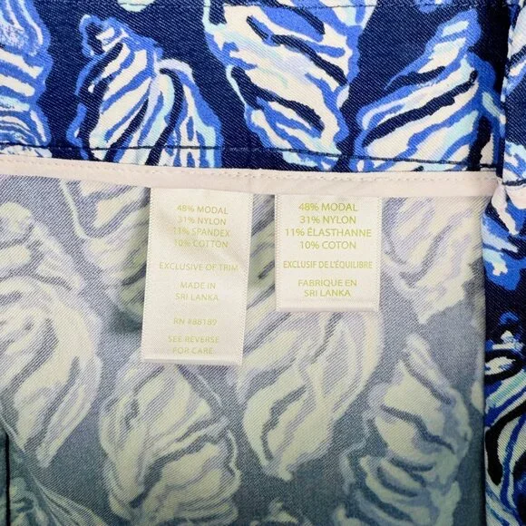 Lilly Pulitzer Keliani Blue Shell High Rise Skinny Jean| Blue & White | SIZE 10 - Picture 5 of 6